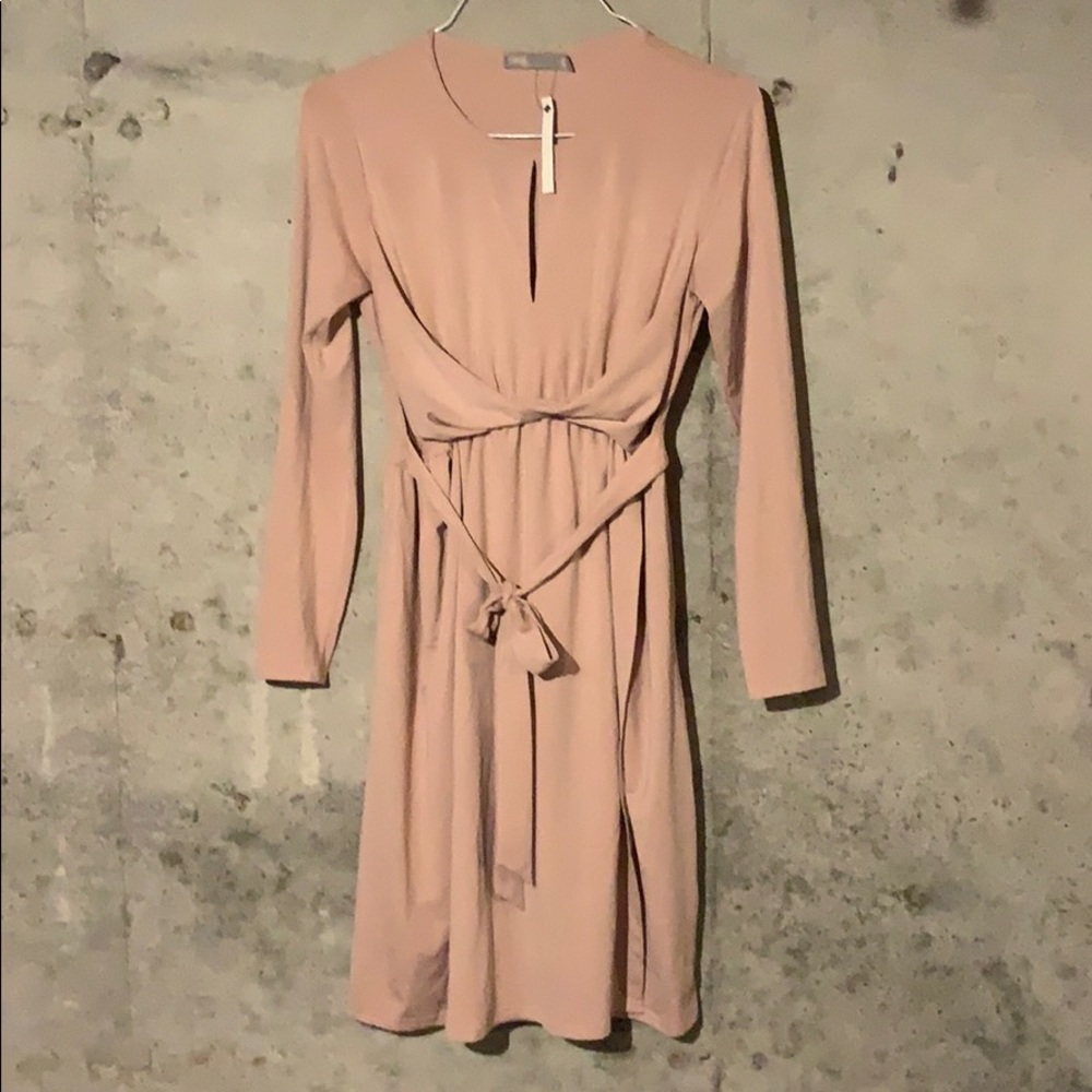 Beautiful blush maternity dress